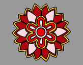 Dibujo Mándala con forma de flor weiss pintado por laila5433