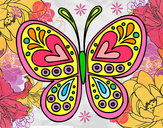 Dibujo Mandala mariposa pintado por Luz-solar