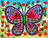Dibujo Mandala mariposa pintado por Pomponcita