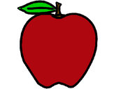 Dibujo manzana pintado por emiiii