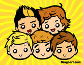Dibujo One Direction 2 pintado por Eevee007