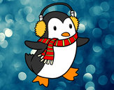 Dibujo Pingüino con bufanda pintado por breyda