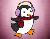 Dibujo Pingüino con bufanda pintado por VivianaM
