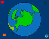 Dibujo Planeta Tierra pintado por victoredua