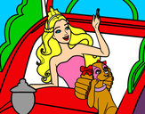 Dibujo Princesa cantante y su perrita pintado por Amanda5