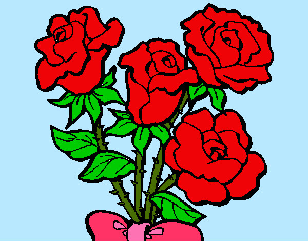 Dibujo Ramo de rosas pintado por SweetLips