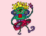 Dibujo Robot DJ pintado por lolaa