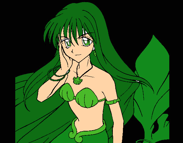 sirena de la perla verde