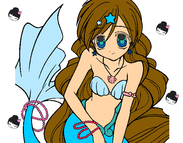Dibujo Sirena 3 pintado por andreacele