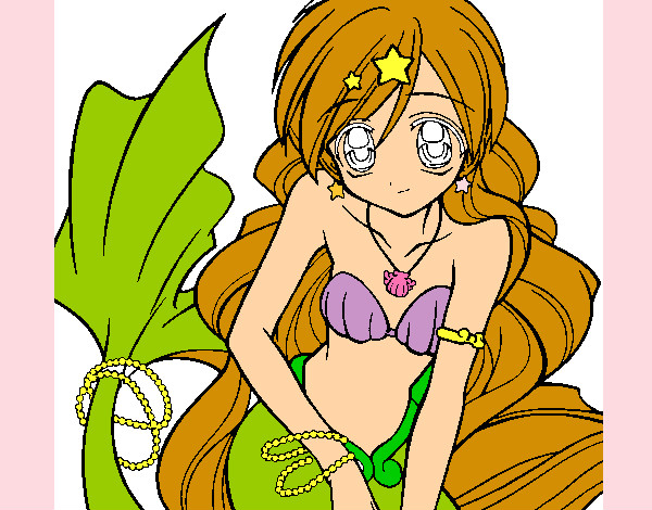 Dibujo Sirena 3 pintado por Quira