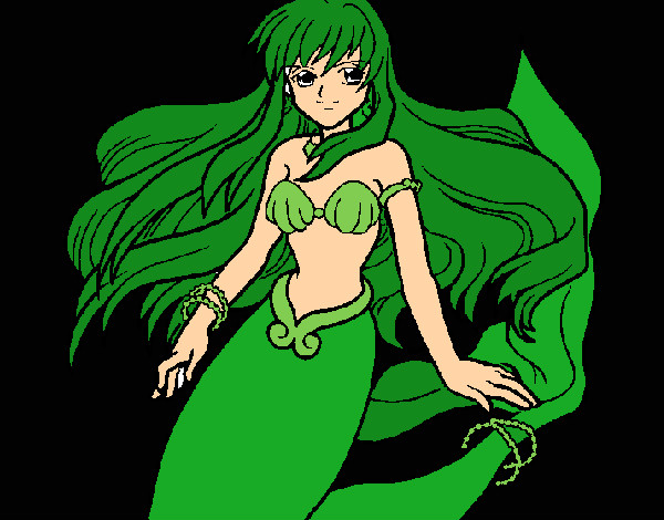 sirena de la perla verde