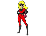 Dibujo Superheroina pintado por Anylu