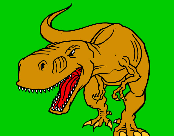 Dibujo Tiranosaurio Rex enfadado pintado por francescog