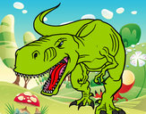 Dibujo Tiranosaurio Rex enfadado pintado por Francooooo