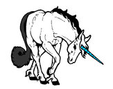 Dibujo Unicornio bravo pintado por FERG_01