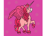 Dibujo Unicornio con alas pintado por Carademon2
