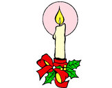 Dibujo Vela de navidad 2 pintado por karinagara