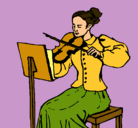 Dibujo Dama violinista pintado por valestart