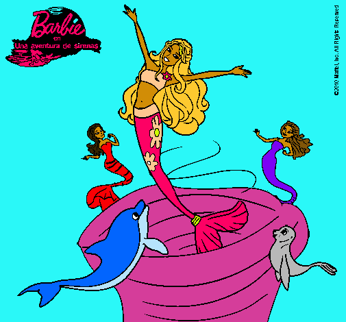 Barbie sirena contenta