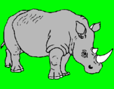 Dibujo Rinoceronte pintado por agstin