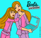 Dibujo El nuevo portátil de Barbie pintado por marta25