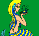 Dibujo Sirena y perla pintado por SaM_01