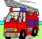 Dibujo Coche de Bomberos pintado por Jailer