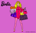 Dibujo Barbie de compras pintado por orfe