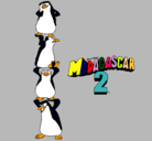 Dibujo Madagascar 2 Pingüinos pintado por carlyvarela