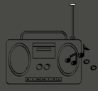 Dibujo Radio cassette 2 pintado por isadoranom