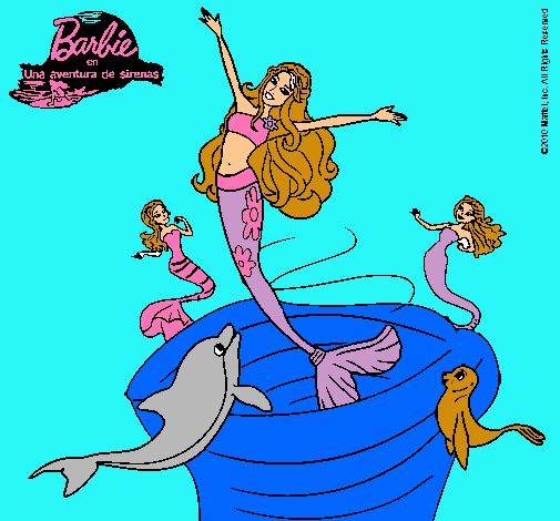 Barbie sirena contenta