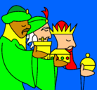 Dibujo Los Reyes Magos 3 pintado por alamo