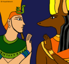 Dibujo Ramsés y Anubis pintado por Drag_Queen17