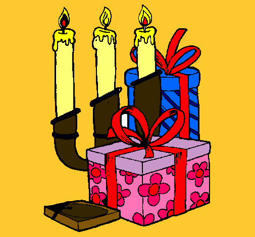 Candelabro y regalos