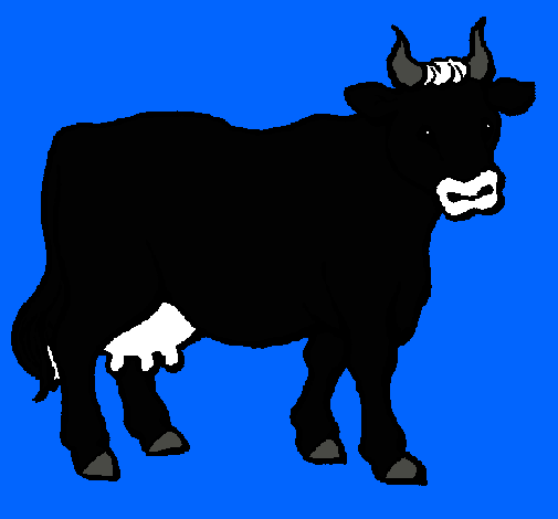 Dibujo Vaca pintado por iron-man