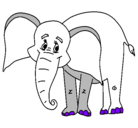 Dibujo Elefante feliz pintado por Amara