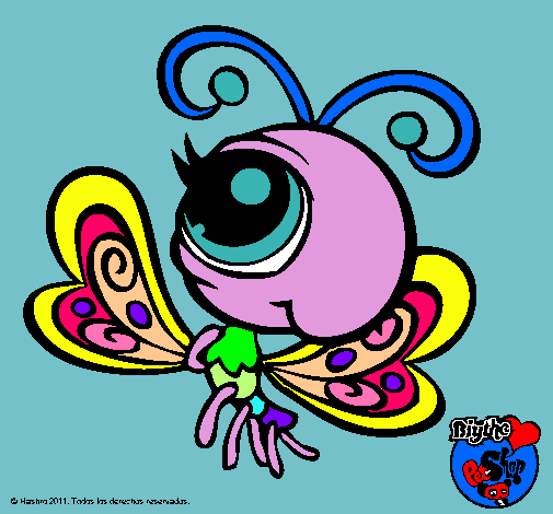 Dibujo Mariposa Littlest Pet Shop 2 pintado por kittimaria
