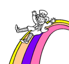 Dibujo Duende en el arco iris pintado por juliy
