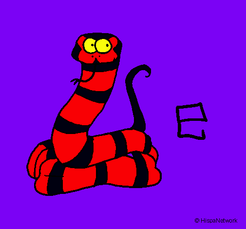 Dibujo Serpiente pintado por chccalita