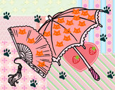 Dibujo Abanico y paraguas pintado por sukiimotou
