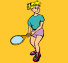 Dibujo Chica tenista pintado por Valestart