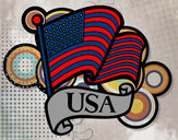 Dibujo Bandera de los Estados Unidos pintado por juanitoo