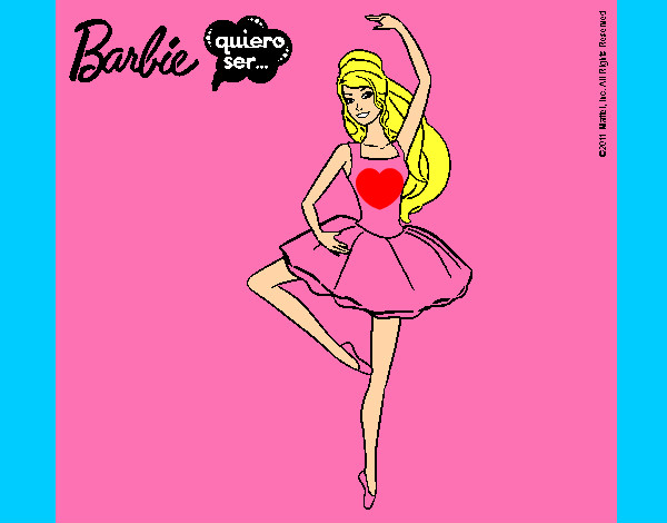 Dibujo Barbie bailarina de ballet pintado por jule