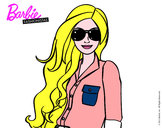 Dibujo Barbie con gafas de sol pintado por carmendiaz
