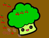 Dibujo Brócoli sonriente pintado por MONSI