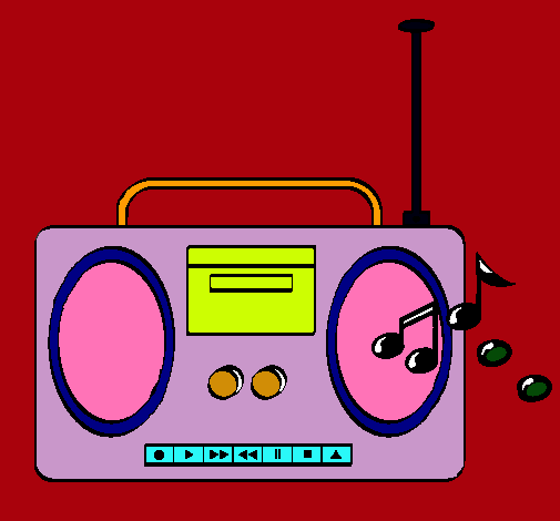 Dibujo Radio cassette 2 pintado por elisson