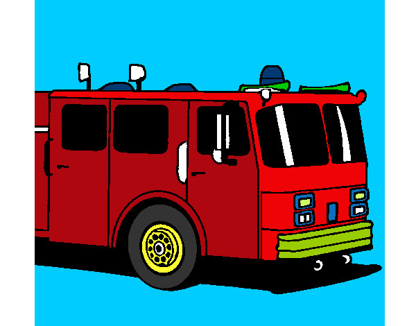 Dibujo Camión de bomberos pintado por Hugo2012