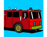 Dibujo Camión de bomberos pintado por Hugo2012