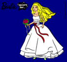 Dibujo Barbie vestida de novia pintado por cranin