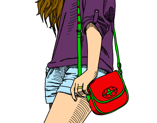 Dibujo Chica con bolso pintado por Ailu_F-98